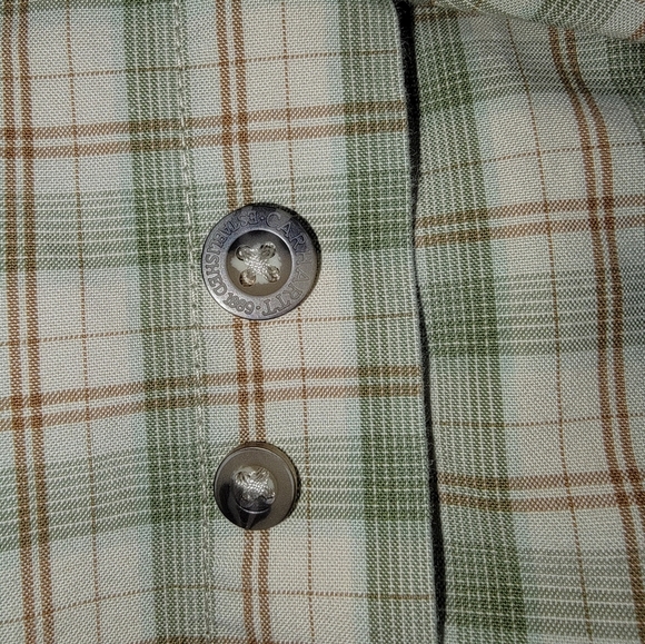 Carhartt Casual Green and Cream Button Down Shirt - Picture 4 of 8